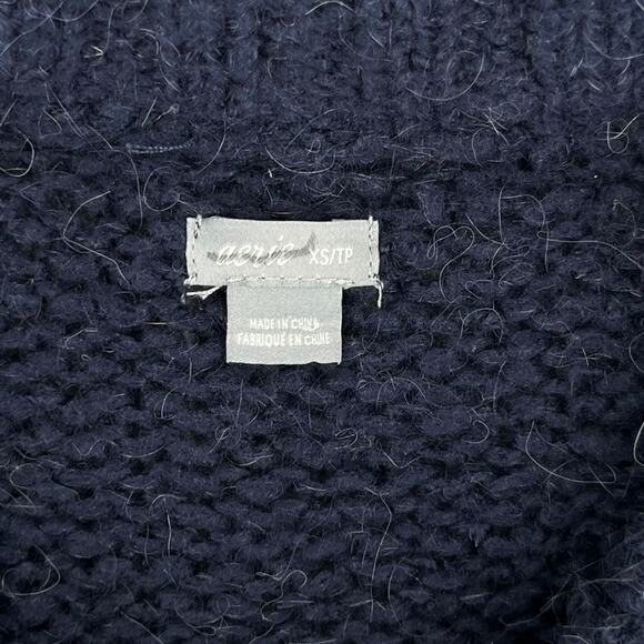 Aerie Sweater Medium Blue Acrylic Wool Alpaca Knit Oversized XS - Picture 3 of 4